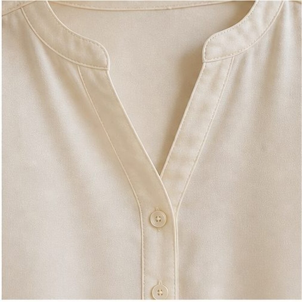 Cream Ruffle Blouse - Picture 4 of 6
